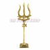 Shiva Trishul Damru with Stand in Brass